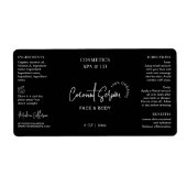 ミニマリストブラックコスメティックボトル2 OZ製品 ラベル (正面)