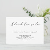 ミニマリストブラックタイガラ招待状 招待状 (スタンド正面)