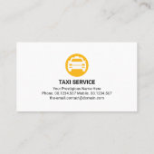 ミニマリストブラックチェックボックスイエロータクシードライバー 名刺 (裏面)