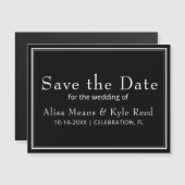 ミニマリストブラックデイトマグネットを保存 (正面/裏面)