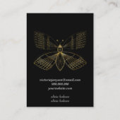 ミニマリストブラックバタフライジュエリー 名刺 (裏面)