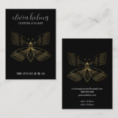 ミニマリストブラックバタフライジュエリー 名刺 (正面/裏面)