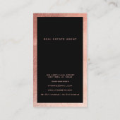 ミニマリストブラックバラゴールドフォイルモノグラ縁どム 名刺 (裏面)