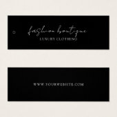 ミニマリストブラックビジネスラベルつるラベル (正面&裏面)