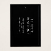 ミニマリストブラックファッションぶら下がったディスプレイの価格ラベル (正面)