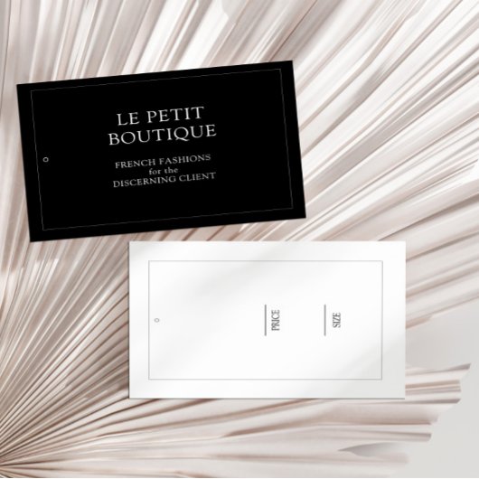 ミニマリストブラックファッションぶら下がったディスプレイの価格ラベル