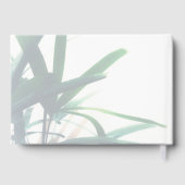 ミニマリストブラックフローラ矩形水彩色バー ゲストブック (裏面)