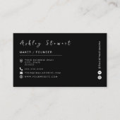 ミニマリストブラックプロフェッショナルブランディングロゴ 名刺 (正面)