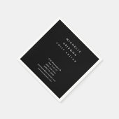 ミニマリストブラックプロフェッショナル モダン スタンダードカクテルナプキン (角)