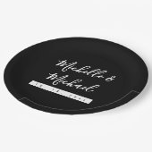 ミニマリストブラックプロフェッショナル モダン ペーパープレート (アングル)