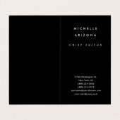 ミニマリストブラックプロフェッショナル モダン 名刺 (外部フラット)