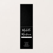 ミニマリストブラックプロフェッショナル モダン 名刺 (外部フラット)