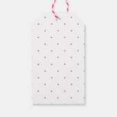 ミニマリストブラックボウギフトラベル水玉模様バック ギフトタグ (裏面)