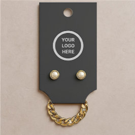 ミニマリストブラックモダンジュエリーイヤリングディスプレイ 名刺