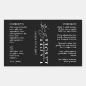 ミニマリストブラックラッシュフォーム洗浄機の回り込み 長方形シール (正面)