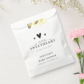 ミニマリストブラックリトルスウィートベビーシャワー フェイバーバッグ (封をした状態)