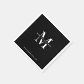 ミニマリストブラックロゴビジネスイベントカスタム スタンダードカクテルナプキン (角)