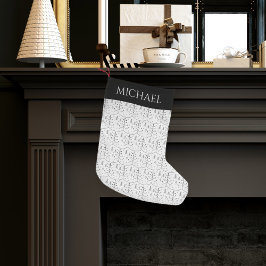 ミニマリストブラック抽象芸術クリスマスツリー スモールクリスマスストッキング