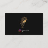 ミニマリストブラック美容師 名刺 (裏面)