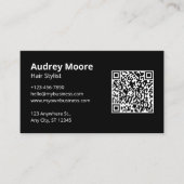 ミニマリストブラック美容師 名刺 (正面)