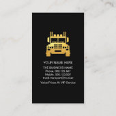 ミニマリストブラック金ゴールドライントラック 名刺 (裏面)