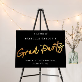 ミニマリストブラック金ゴールド卒業パーティーへようこそ