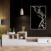 ミニマリストブラック&クリーモダンム抽象芸術アート ポスター