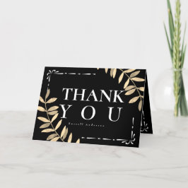 ミニマリストブラック サンキューカード