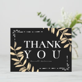 ミニマリストブラック サンキューカード