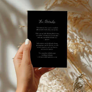 ミニマリストブラック   ズゲ結婚スト詳細 エンクロージャーカード