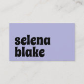 ミニマリストブラック&パープル | QRコモダンード 名刺 (正面)