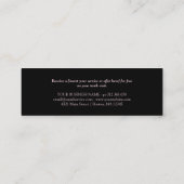 ミニマリストブラック&ピンクロイヤリティパンチカード ロイヤリティカード (裏面)