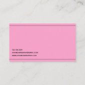 ミニマリストブラック&ピンク公証人ローン調印エージェント 名刺 (裏面)