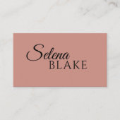 ミニマリストブラック&ピンク | QRコモダンード 名刺 (正面)