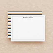 ミニマリストブラック&ブラウンストライプズクラシックシック