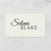 ミニマリストブラック&ベージュ | QRコモダンード 名刺 (正面)