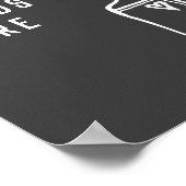 ミニマリストブラック&ホワイトのサニタイズ手はこちら ポスター (角)