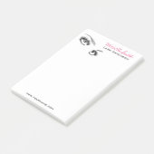 ミニマリストブラック&ホワイトまつげシックなメイクアップ ポストイット (アングル)