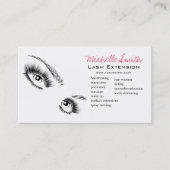 ミニマリストブラック&ホワイトまつげシックなメイクアップ 名刺 (正面)