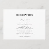 ミニマリストブラック&ホワイトエレガントウェディング披露宴 エンクロージャーカード (正面)