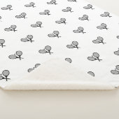 ミニマリストブラック&ホワイトエレガントテニスラケット シェルパブランケット (3/4)