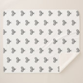 ミニマリストブラック&ホワイトエレガントテニスラケット シェルパブランケット (正面(横))