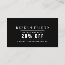 ミニマリストブラック&ホワイトサロン紹介 名刺