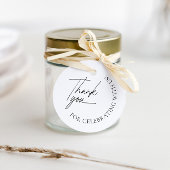 ミニマリストブラック&ホワイトサンキューメッセージカード フェイバータグ