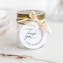 ミニマリストブラック&ホワイトサンキューメッセージカード