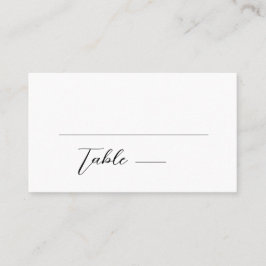 ミニマリストブラック&ホワイトシンプル結婚ズ プレイスカード