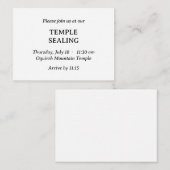 ミニマリストブラック&ホワイトテンプルシーリング招待状 エンクロージャーカード (正面/裏面)