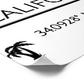 ミニマリストブラック&ホワイトハリウッドのポスター ポスター (角)