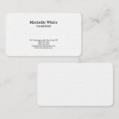 ミニマリストブラック&ホワイトプレーンシンプルモダン 名刺 (正面/裏面)