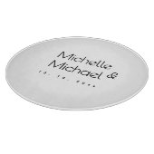 ミニマリストブラック&ホワイトプロフェッショナルモダン名 カッティングボード (角)